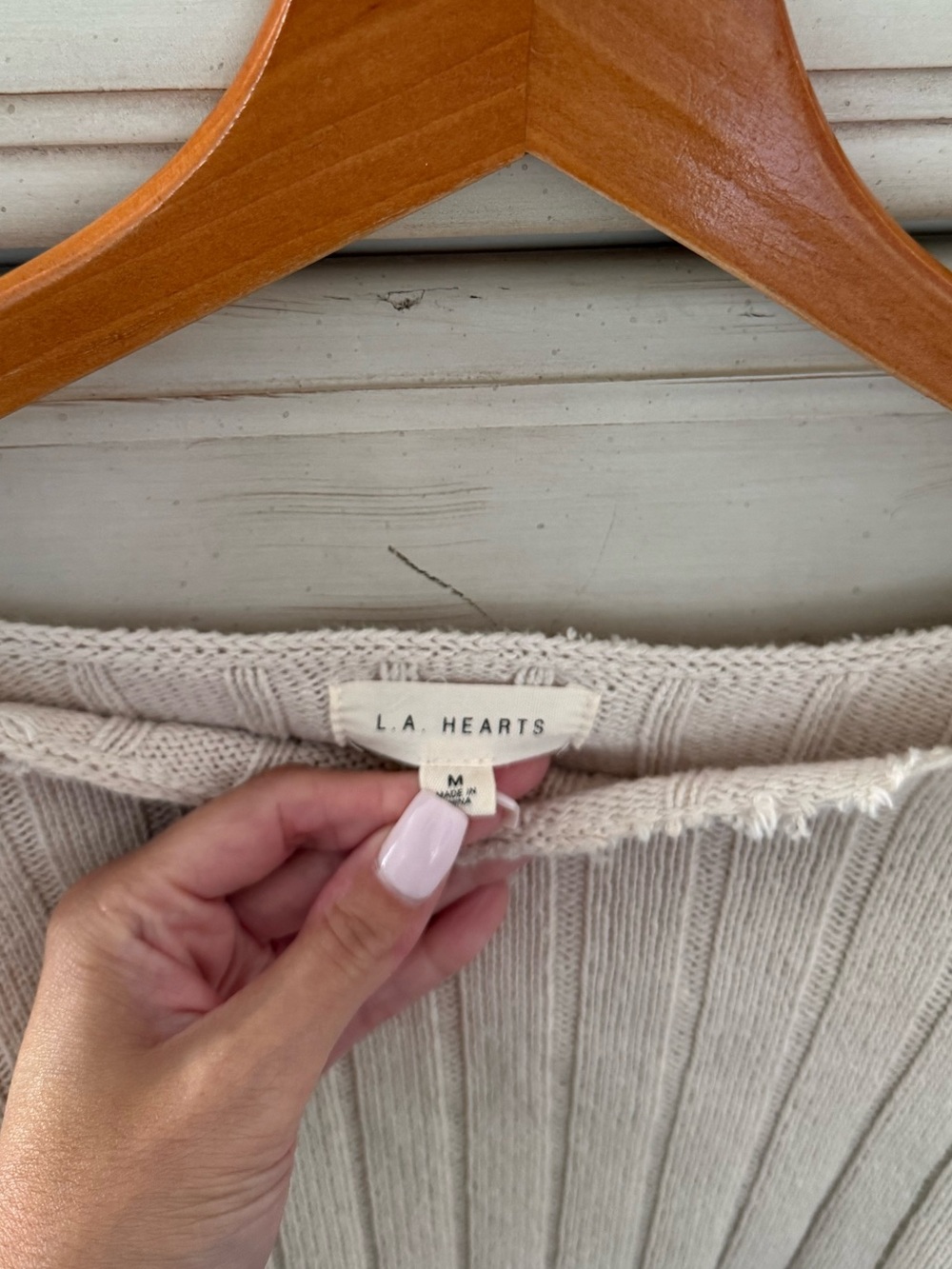 Vici Cream Ribbed Sweater - Picture 3 of 4